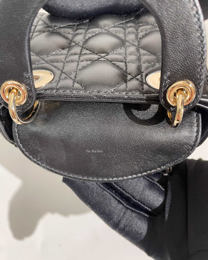 Dior - Lady Dior Micro Bag Black Cannage Lambskin - Women