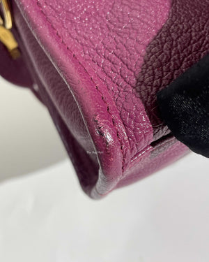 Balenciaga Maroon Nano City Metallic Edge GHW - 14