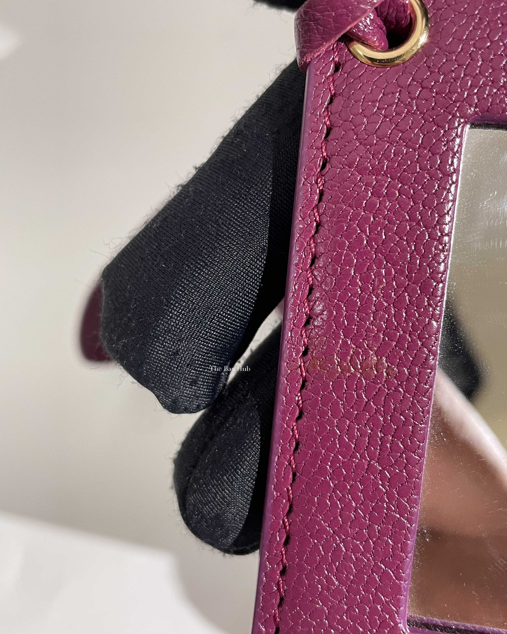 Balenciaga Maroon Nano City Metallic Edge GHW - 15