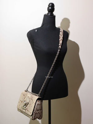 Louis Vuitton Natural Python Leather Twist MM Bag-11