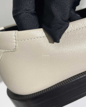Saint laurent White Le Loafer Penny Slippers Size 37.5