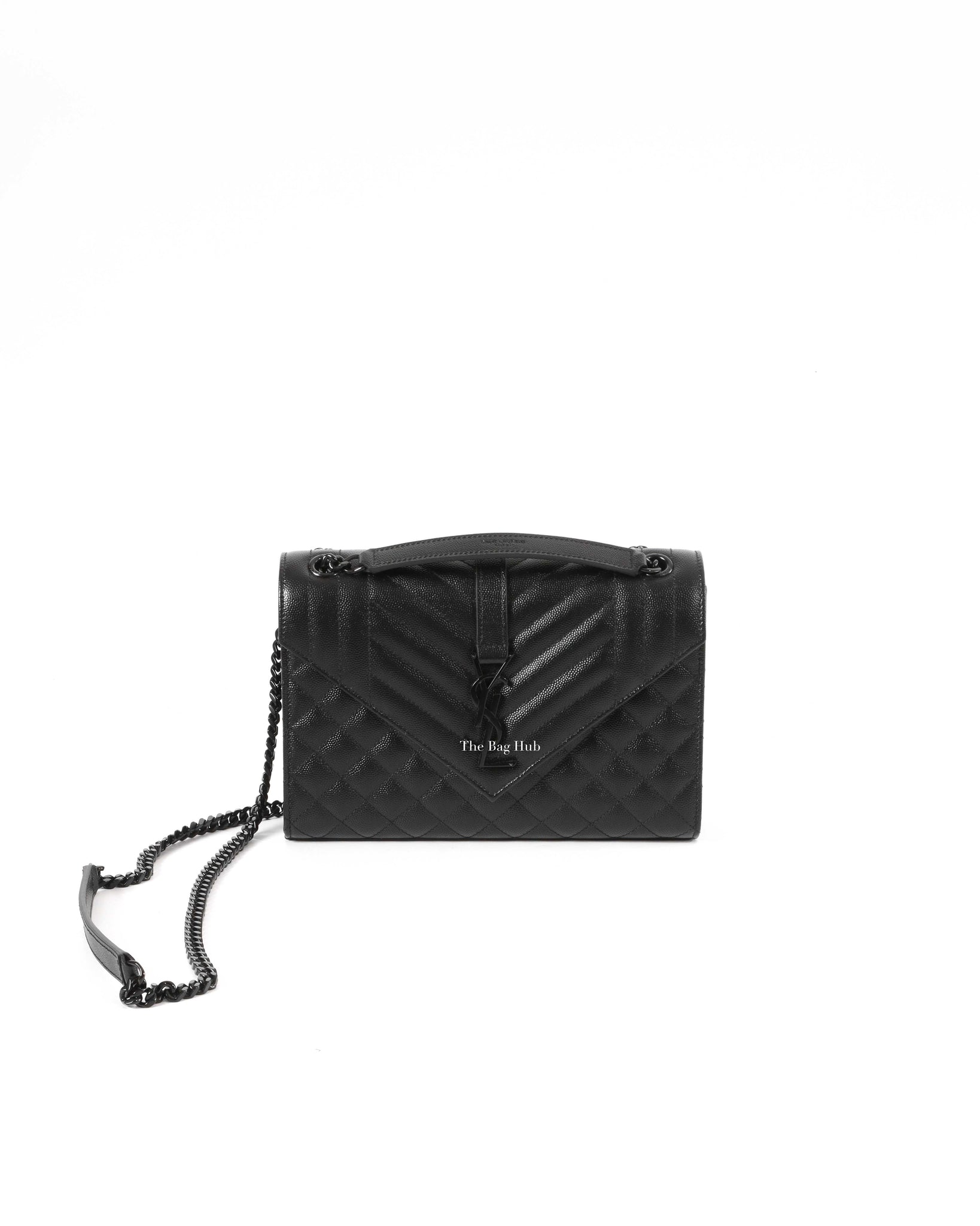 Saint Laurent Noir Medium Envelope Chain Bag