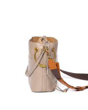 Chloe Motty Grey Smooth Calfskin Medium Roy Bucket Bag - 5