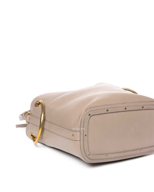 Chloe Motty Grey Smooth Calfskin Medium Roy Bucket Bag - 9