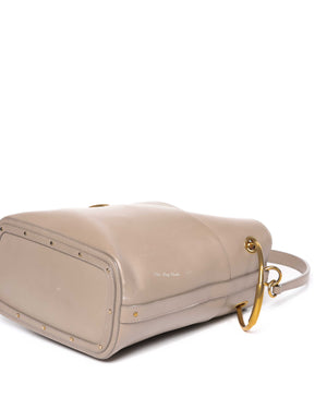 Chloe Motty Grey Smooth Calfskin Medium Roy Bucket Bag - 10