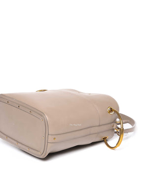 Chloe Motty Grey Smooth Calfskin Medium Roy Bucket Bag - 8