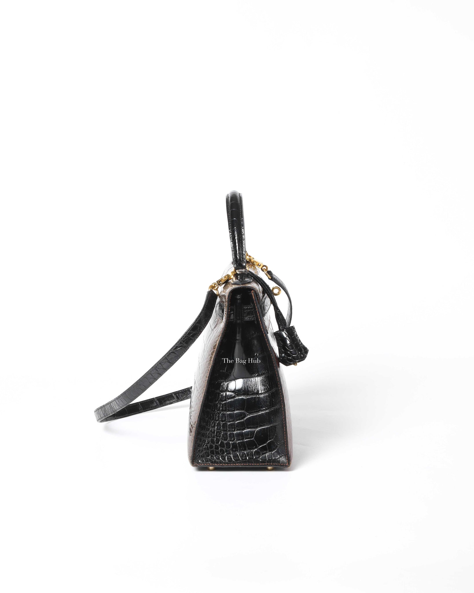 Hermes Vintage Tricolor Crocodile Kelly 28 GHW - 4