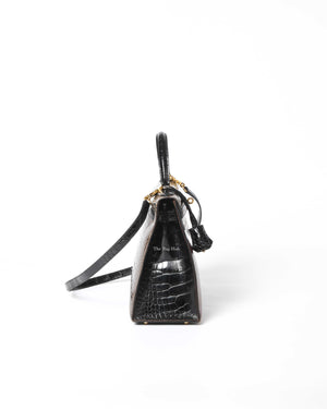 Hermes Vintage Tricolor Crocodile Kelly 28 GHW - 4