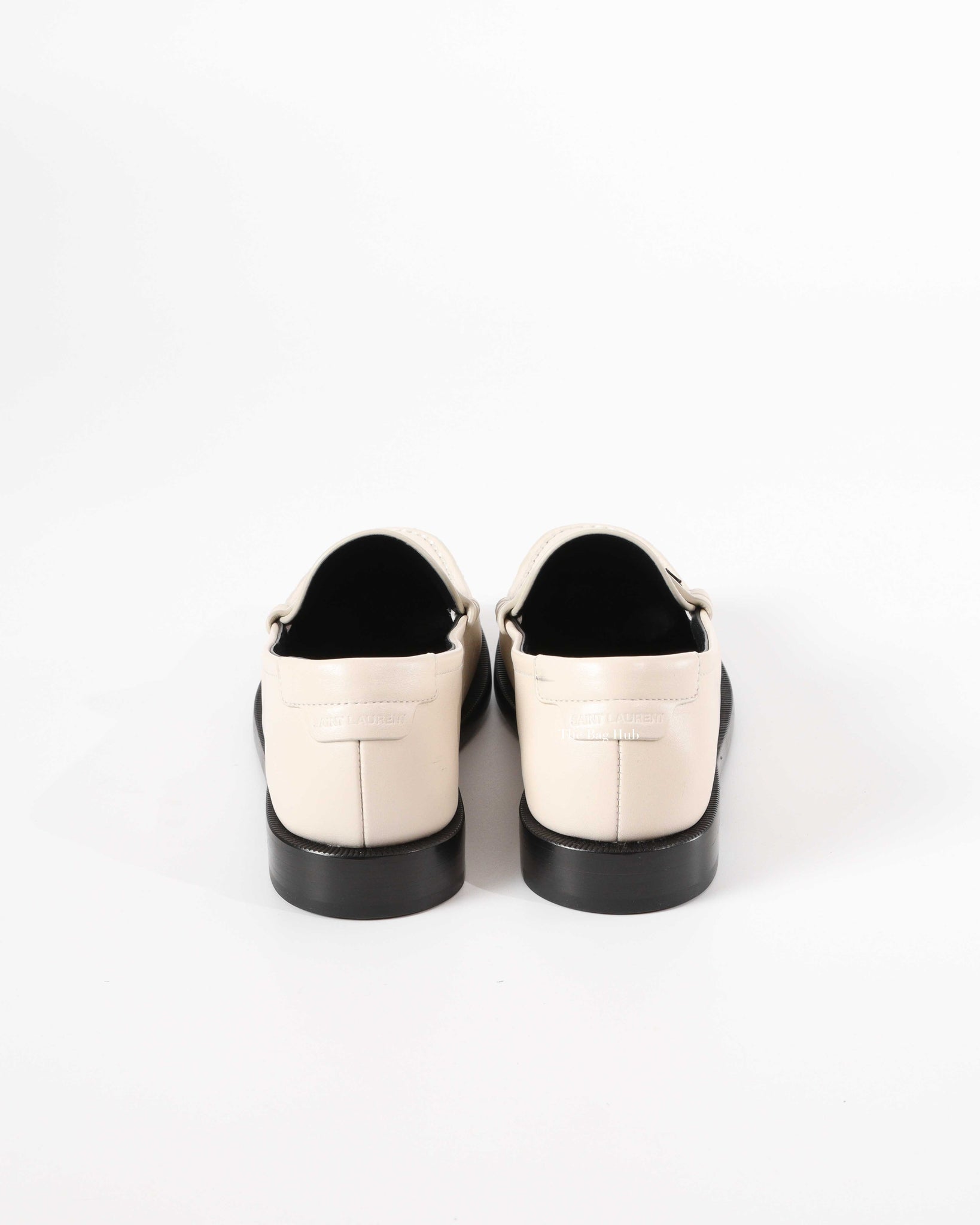 Saint laurent White Le Loafer Penny Slippers Size 37.5