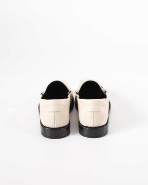 Saint laurent White Le Loafer Penny Slippers Size 37.5
