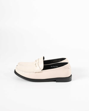 Saint laurent White Le Loafer Penny Slippers Size 37.5