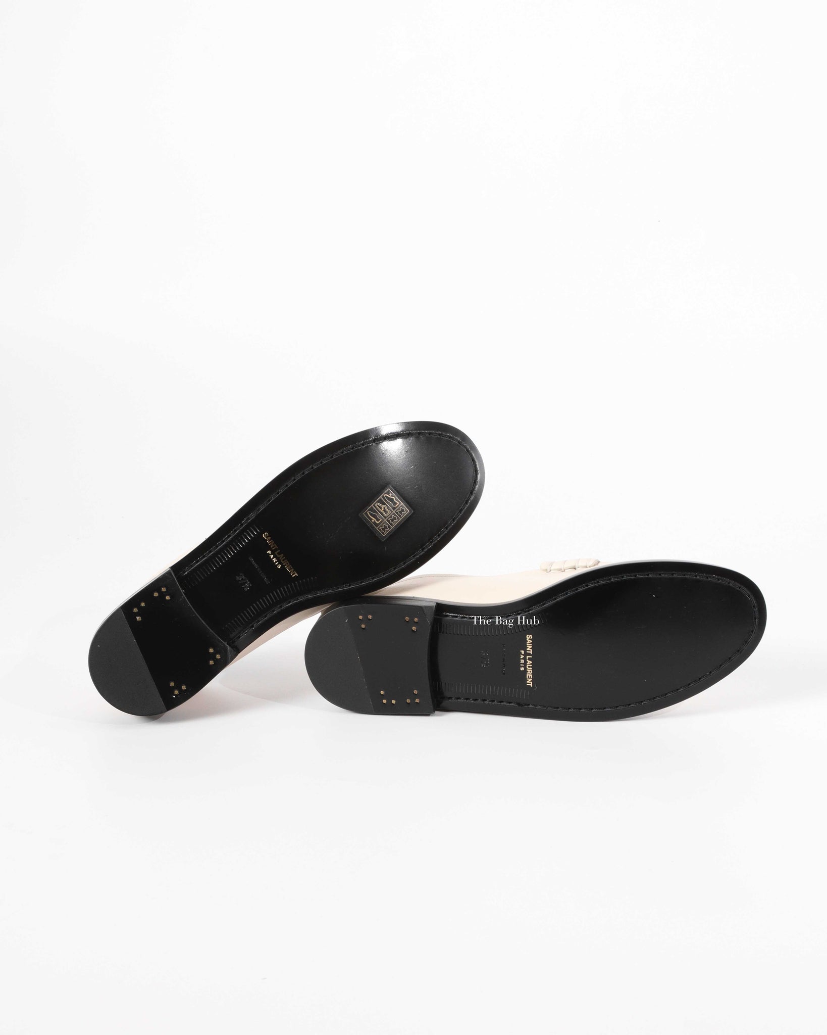 Saint laurent White Le Loafer Penny Slippers Size 37.5