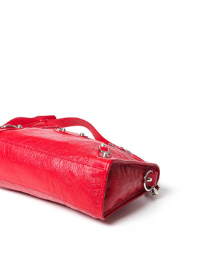Balenciaga Red Leather Metallic Edge Small City Classic Bag - 8