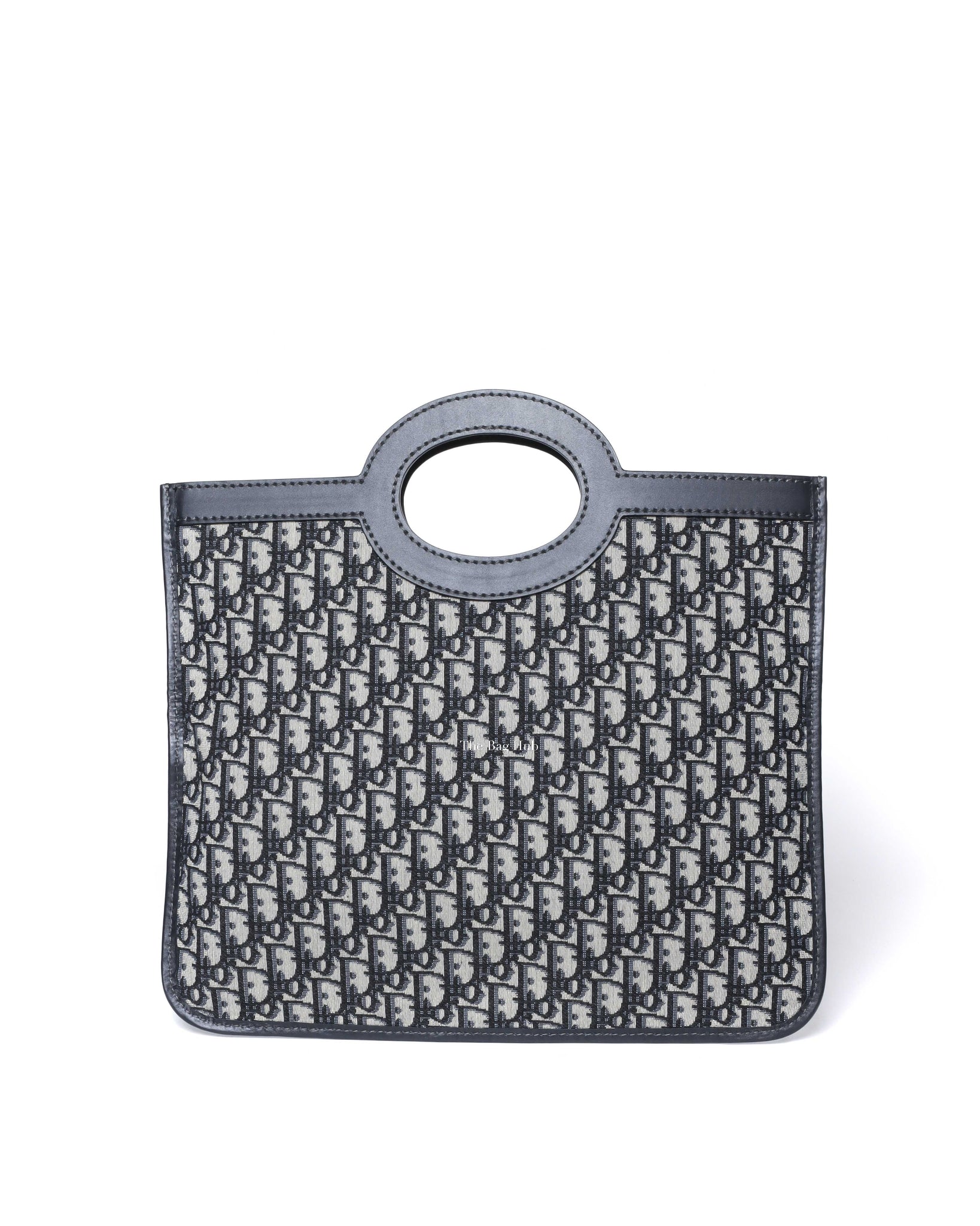 Dior Blue Oblique Jacquard Fold Over Clutch - 3