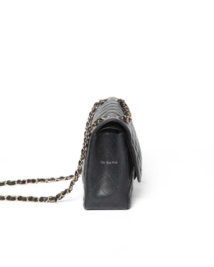 Chanel Black Caviar Jumbo Classic Double Flap Bag GHW - 4