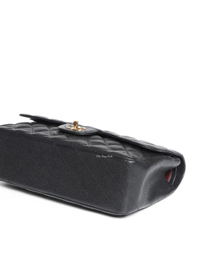 Chanel Black Caviar Jumbo Classic Double Flap Bag GHW - 8