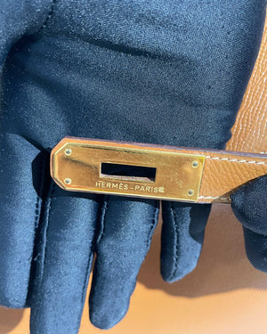 Hermes Gold Epsom Vintage Kelly 32 Bag GHW - 15