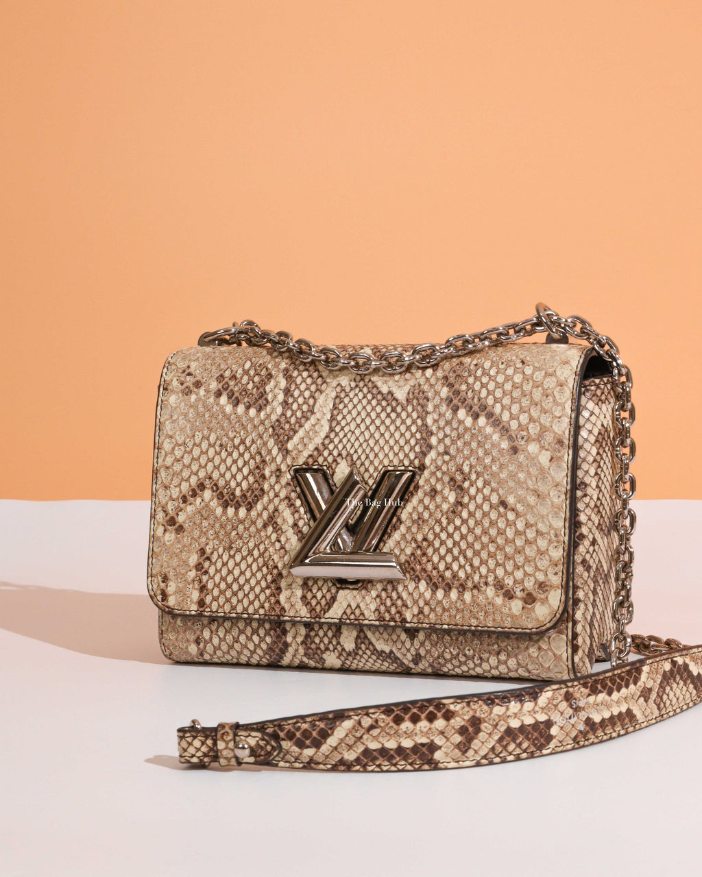 Louis Vuitton Natural Python Leather Twist MM Bag-1