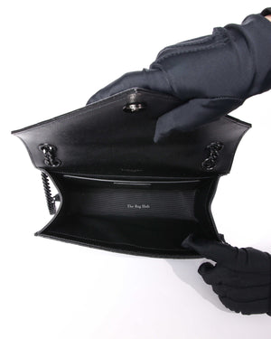 Saint Laurent Noir Medium Envelope Chain Bag