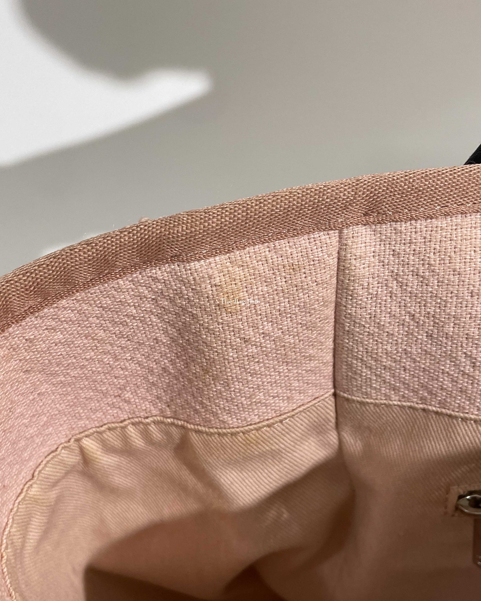 Chanel Pink Canvas Deauville Medium Tote Bag-14