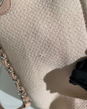 Chanel Pink Canvas Deauville Medium Tote Bag-18