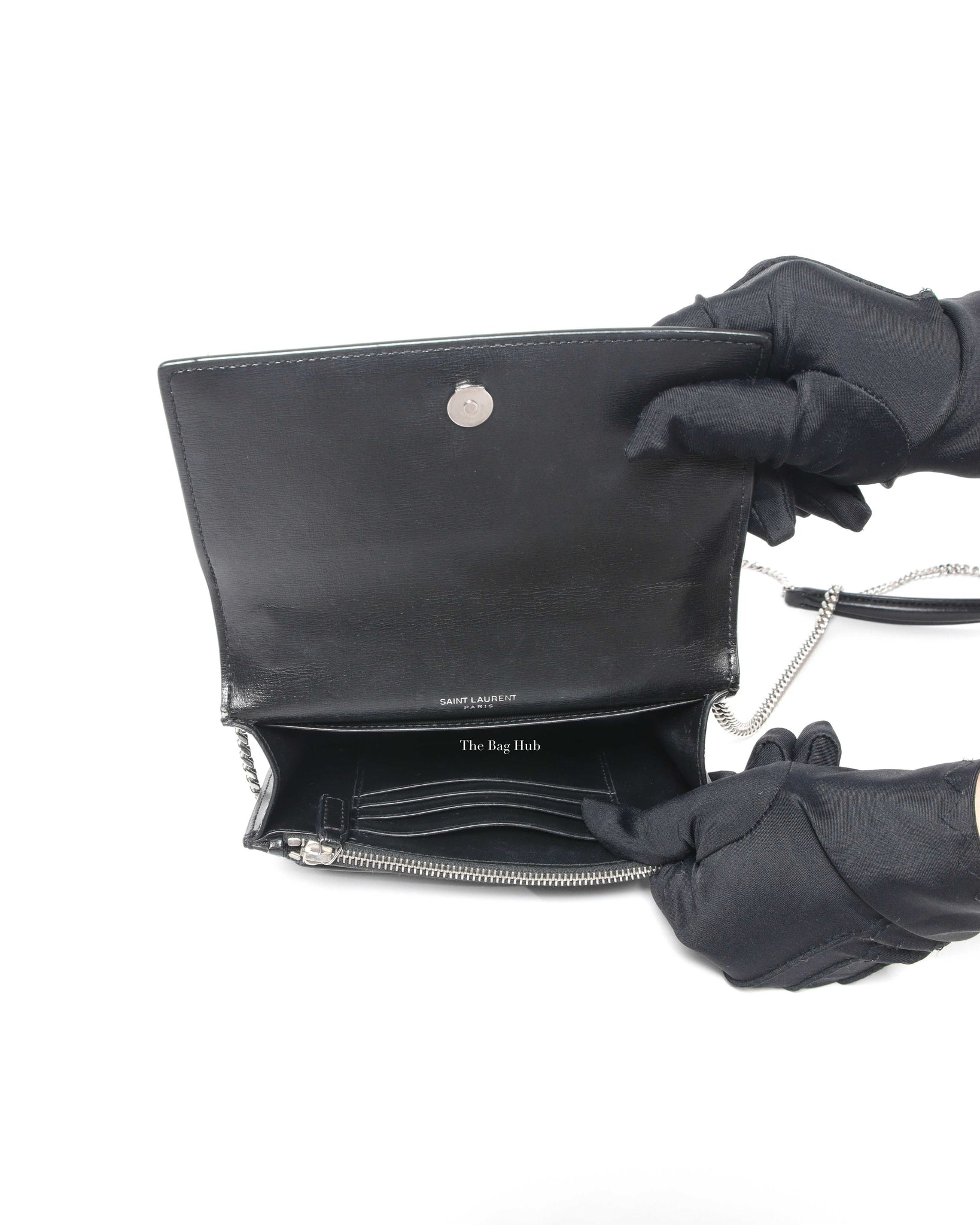 Sunset leather crossbody bag Saint Laurent Black in Leather - 35868827