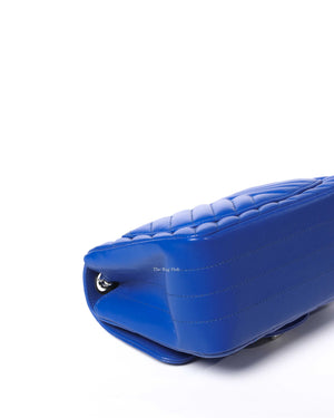 Chanel Royal Blue Caviar Chevron Mini Square Slingbag SHW - 8