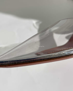 Amina Muaddi Transparent PVC Holli Glass Slingback Heels Size 37.5 - 10