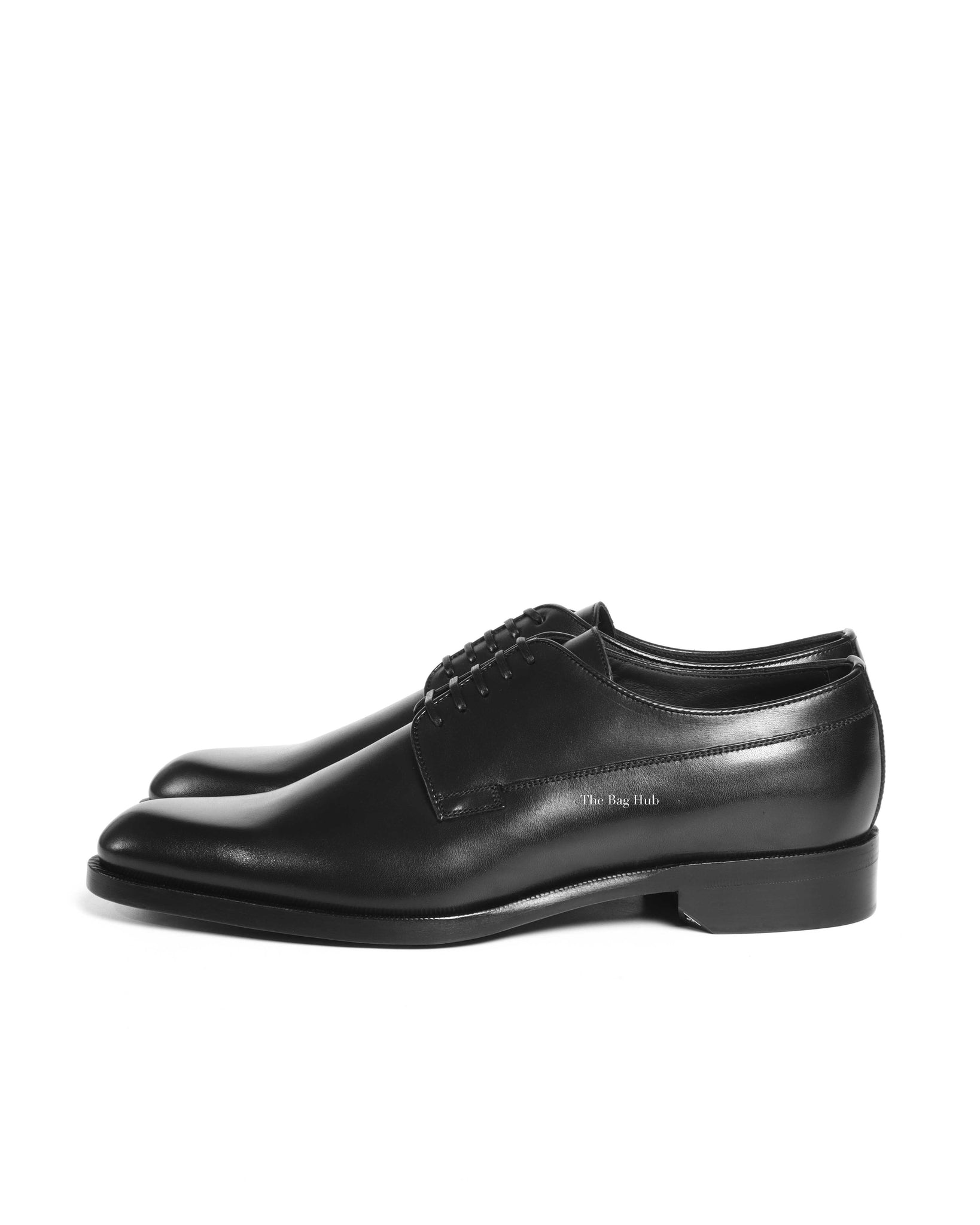 Dior Noir Leather Derby Lace Up Men's Shoes Size 40 - 5