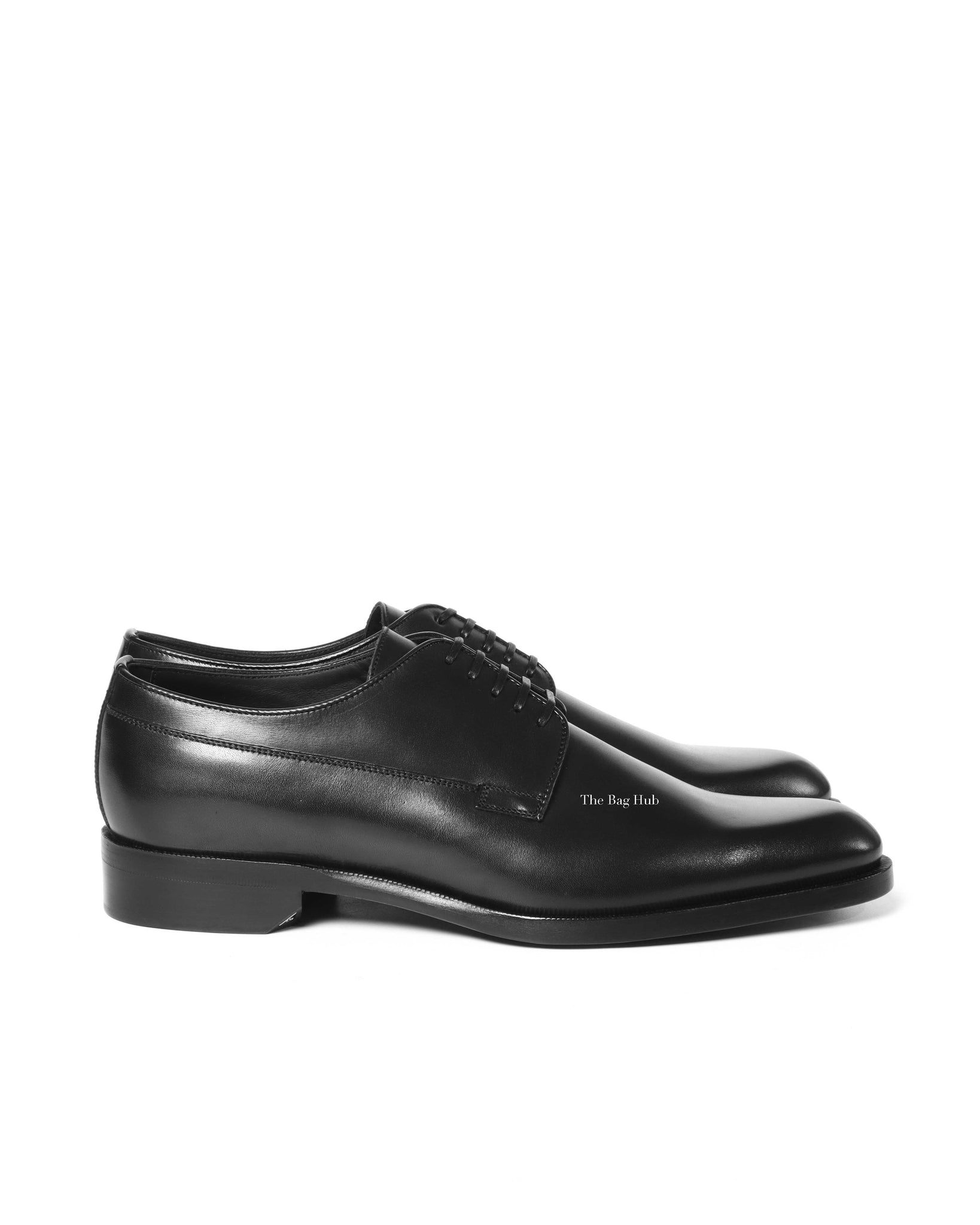 Dior Noir Leather Derby Lace Up Men's Shoes Size 40 - 4
