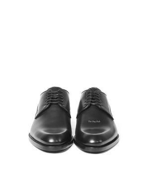 Dior Noir Leather Derby Lace Up Men's Shoes Size 41 - 3