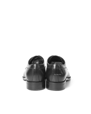 Dior Noir Leather Derby Lace Up Men's Shoes Size 41 - 4