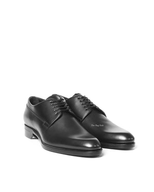 Dior Noir Leather Derby Lace Up Men's Shoes Size 41 - 7