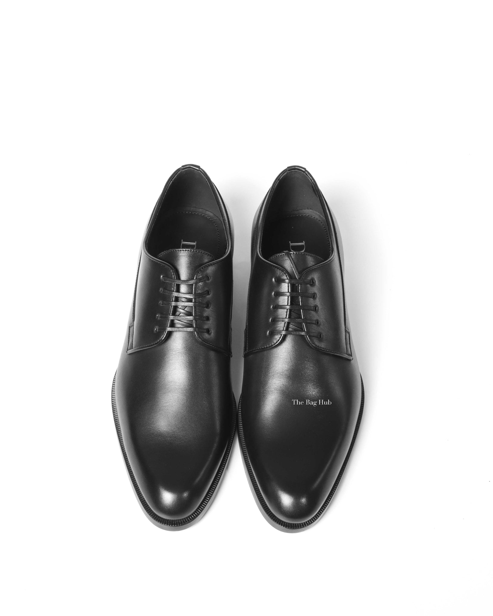 Dior Noir Leather Derby Lace Up Men's Shoes Size 41 - 9