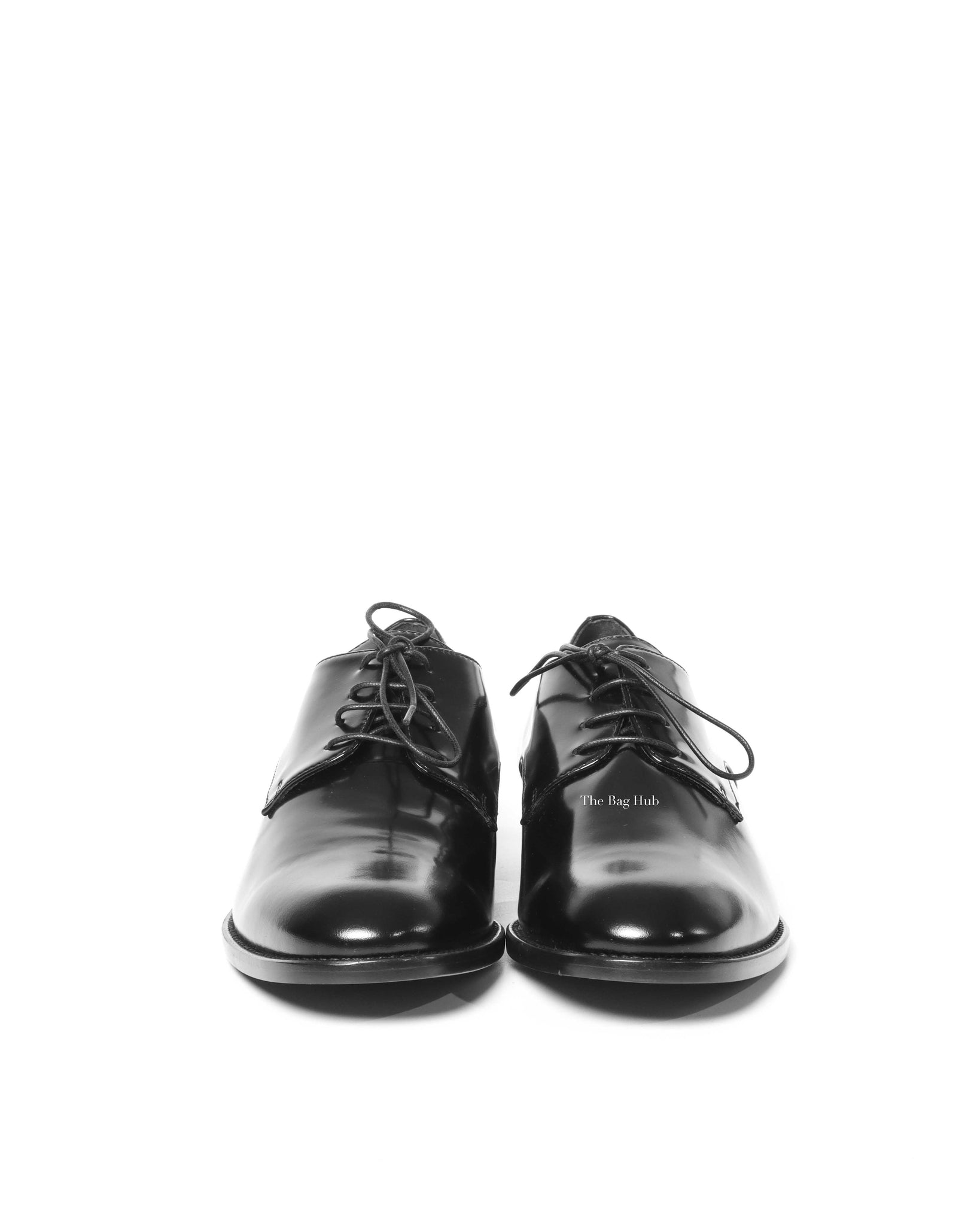 Dior Noir Shiny Calfskin Derby Lace Up Women's Shoes Size 39D - 3