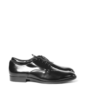 Dior Noir Shiny Calfskin Derby Lace Up Women's Shoes Size 39D - 4