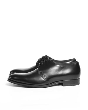 Dior Noir Leather Derby Lace Up Women's Shoes Size 39 - 5
