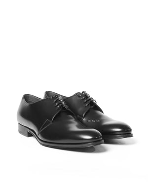 Dior Noir Leather Derby Lace Up Women's Shoes Size 39 - 2