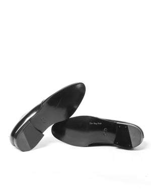Dior Noir Leather Derby Lace Up Women's Shoes Size 39 - 7