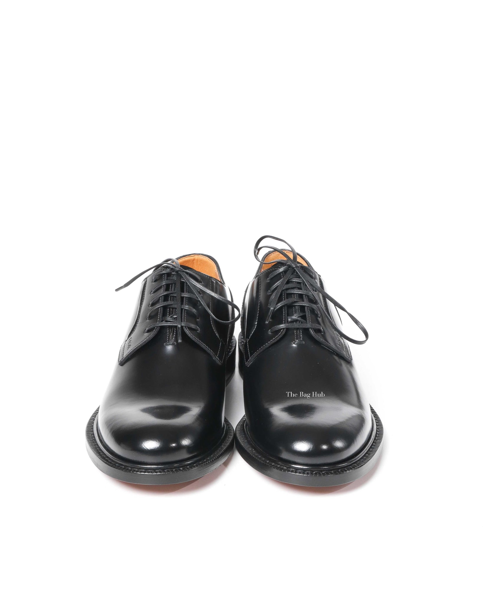 Dior Noir Leather Evidence Derby Men's Shoes Size 40 - 3