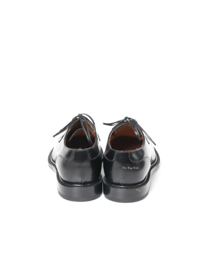 Dior Noir Leather Evidence Derby Men's Shoes Size 40 - 6