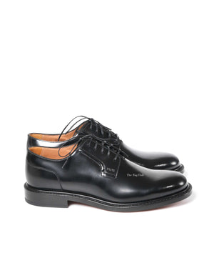 Dior Noir Leather Evidence Derby Men's Shoes Size 40 - 4