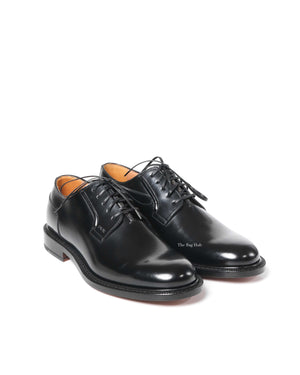Dior Noir Leather Evidence Derby Men's Shoes Size 40 - 2