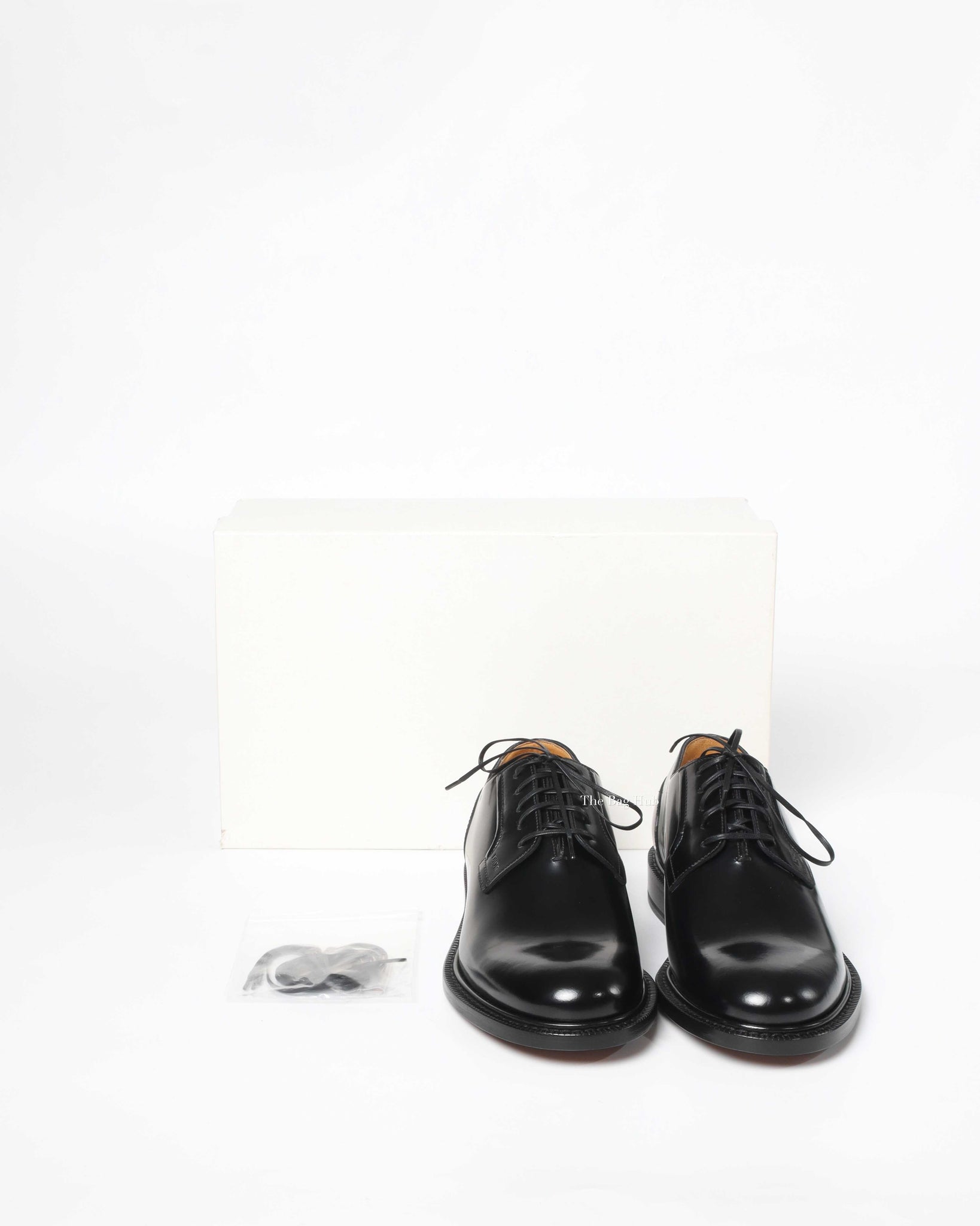 Dior Noir Leather Evidence Derby Men's Shoes Size 40 - 9