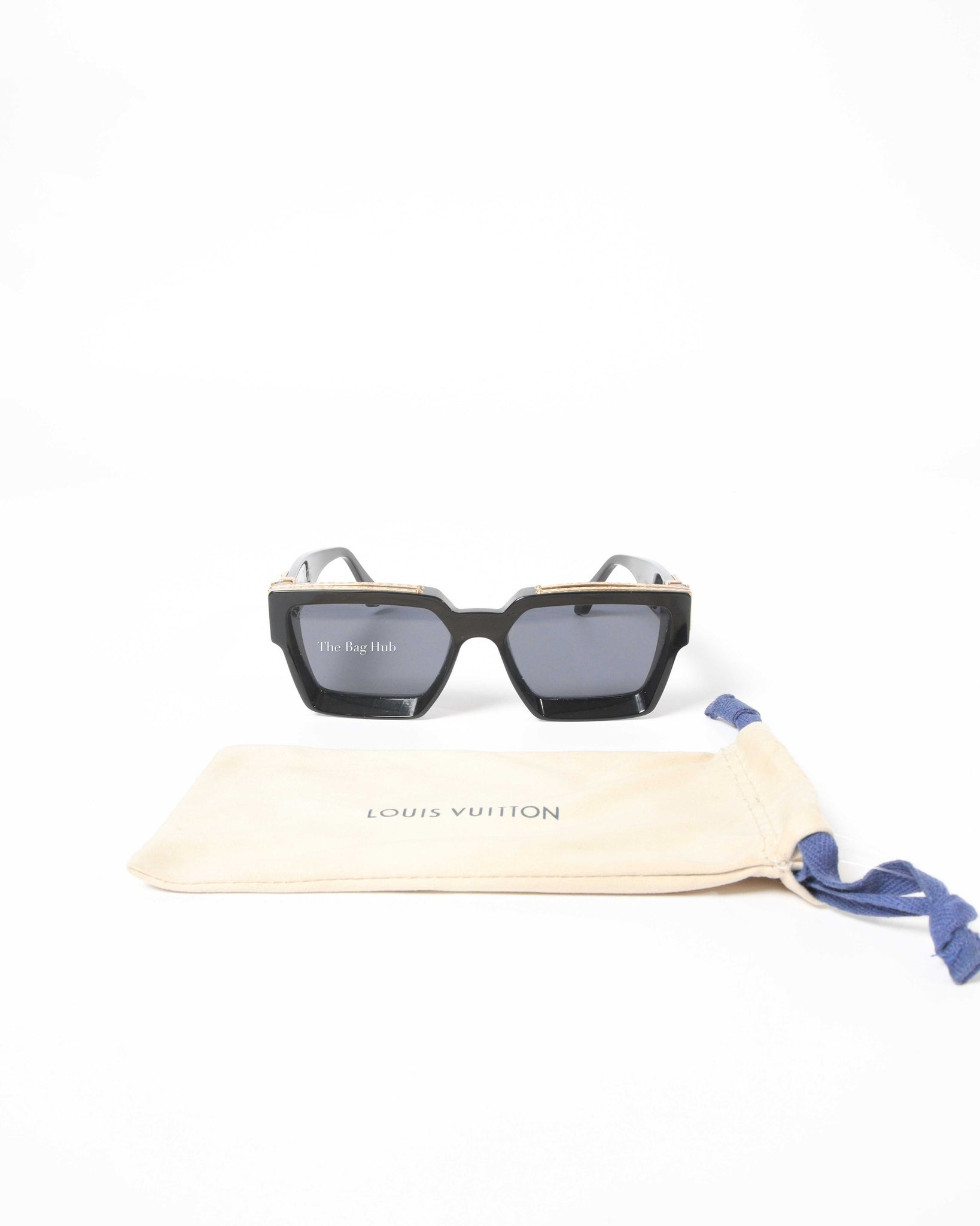 Louis Vuitton Black/Gold Z1165W 1.1 Millionaires Square Sunglasses