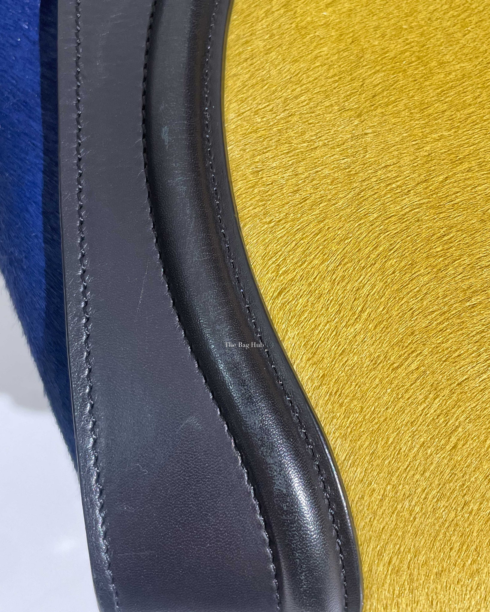 Celine Tri-Color Pony Hair And Leather Micro Luggage Tote Bag