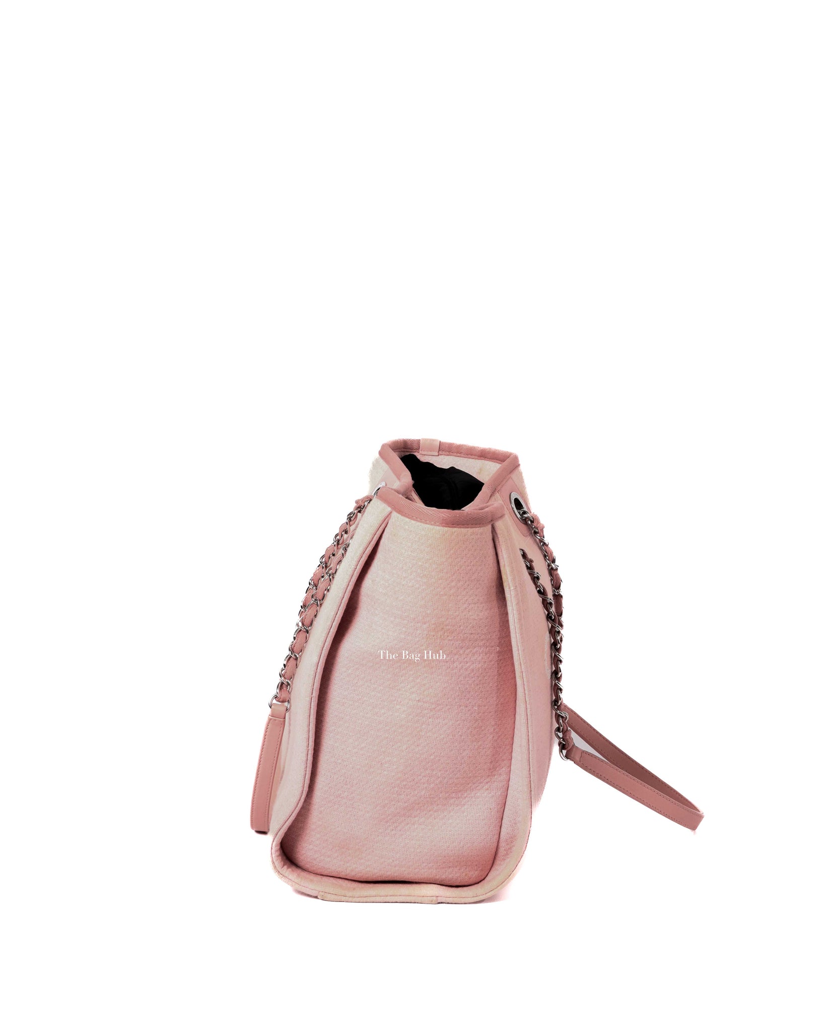 Chanel Pink Canvas Deauville Medium Tote Bag-4