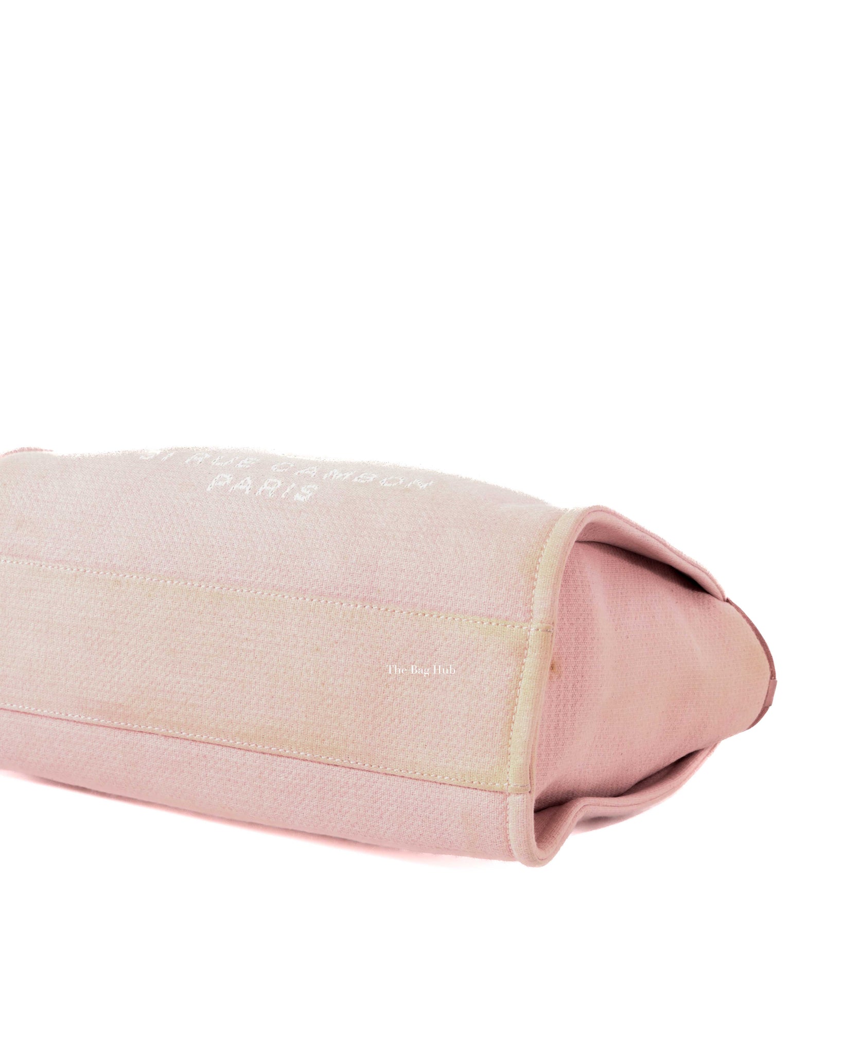 Chanel Pink Canvas Deauville Medium Tote Bag-8