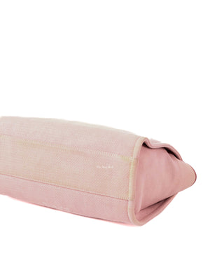 Chanel Pink Canvas Deauville Medium Tote Bag-10