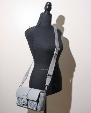 Christian Dior Gray CD Diamond Canvas Hit The Road With Strap Men's Bag - 12